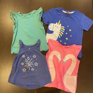 Four 2T toddler girl tops